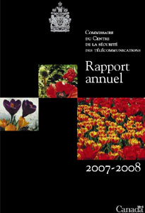 couverture : 2007-2008 Rapport annuel