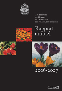 couverture : 2006-2007 Rapport annuel