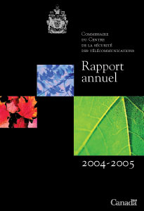 couverture : 2004-2005 Rapport annuel