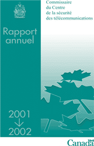 couverture : 2001-2002 Rapport annuel